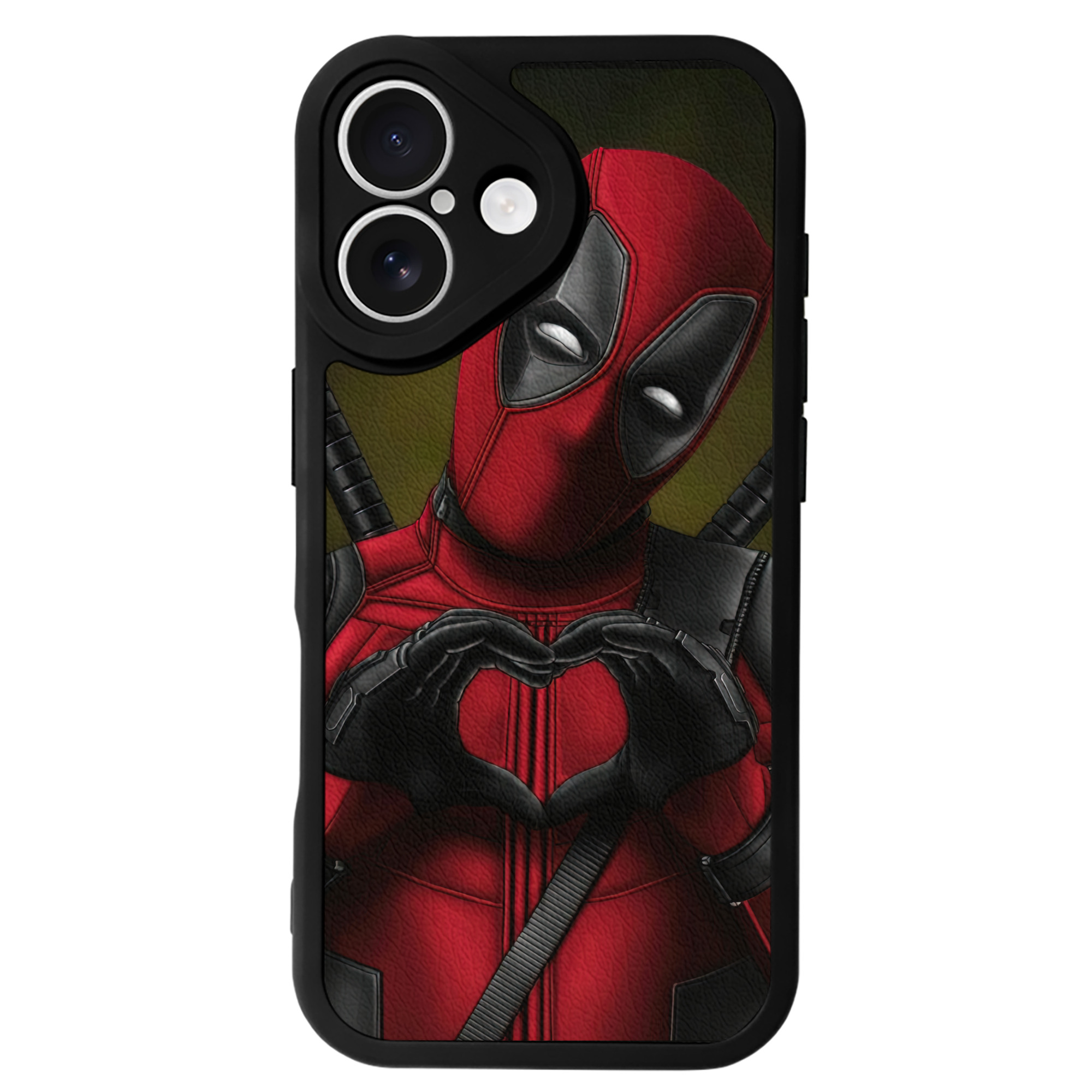 （画像用） Deadpool デッドプール 【iPhone 16シリーズ対応】シリコンスマホケース（レザー調） 材質：シリコン